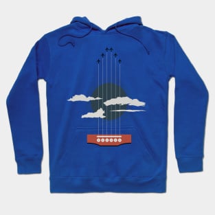Music Guitar with Planes Aviation Design Hoodie